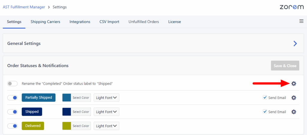 Customize Email Notifications & Tracking Widget - zorem Docs