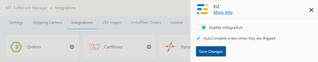 Eiz Integration Screenshot