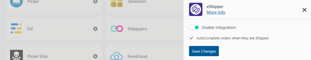 eshipper Integration Screenshot